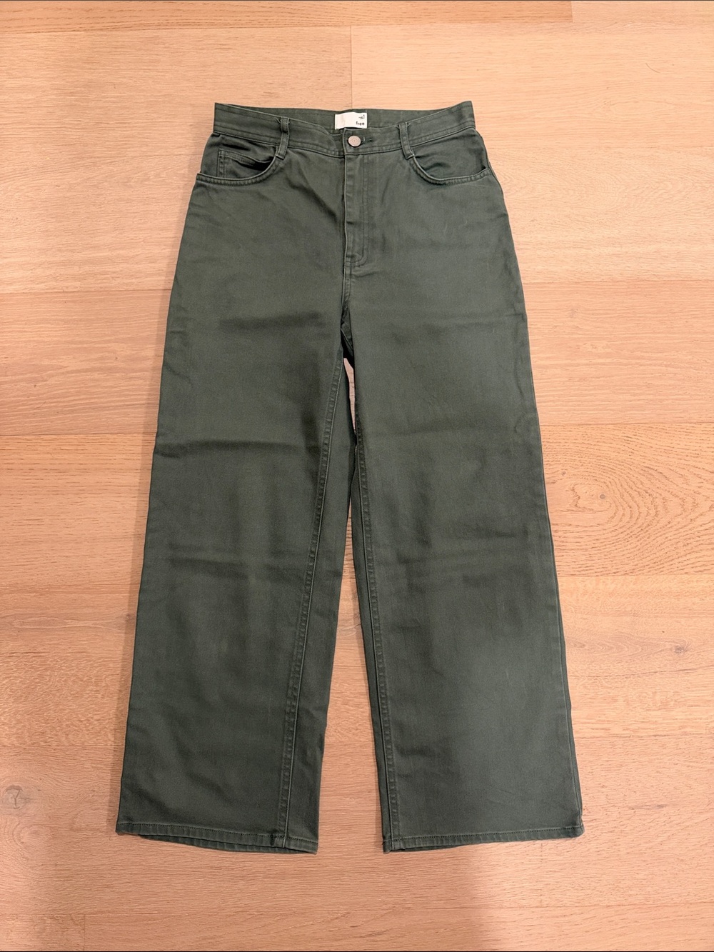 Aritzia Straight Leg Olive Green Pants